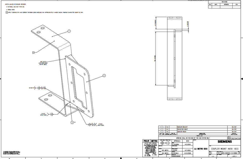 A4D10000131086 - COUPLER MOUNT A650 IDCS