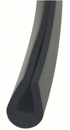Rubber Edging: Style D, Neoprene, 25 ft Lg, 150°F Max. Temp. (F), 1/16 in Groove Wd