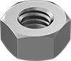 [E01-000064] Zinc-Plated Steel Hex Nut, Medium-Strength, Class 8, M6 x 1 mm Thread