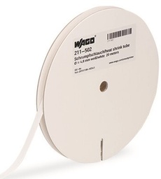 [E01-000016] SHRINK TUBE; FOR SMART PRINTER; White Heat Shrinkable, Continuous Label 0.37" W x 590.55" L (9.5mm x 15.0m)
