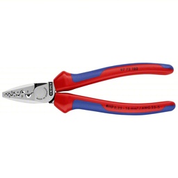 [E01-000006] KNIPEX Crimper: Insulated Single Ferrules/Non-Insulated Single Ferrules, Mandrel Crimp, 24 AWG
