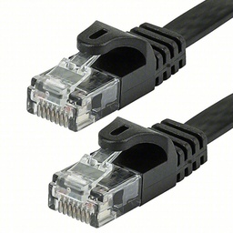 [E01-000003] MONOPRICE Voice and Data Patch Cord: Flat, 30 AWG, Black, 9553, 25 ft Overall Lg, 5e, Unshielded