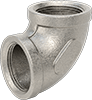 [E01-000190] 304 Stainless Steel Threaded Pipe Fitting, Low-Pressure, 90 Degree Elbow Connector, 1-1/4 Npt Female